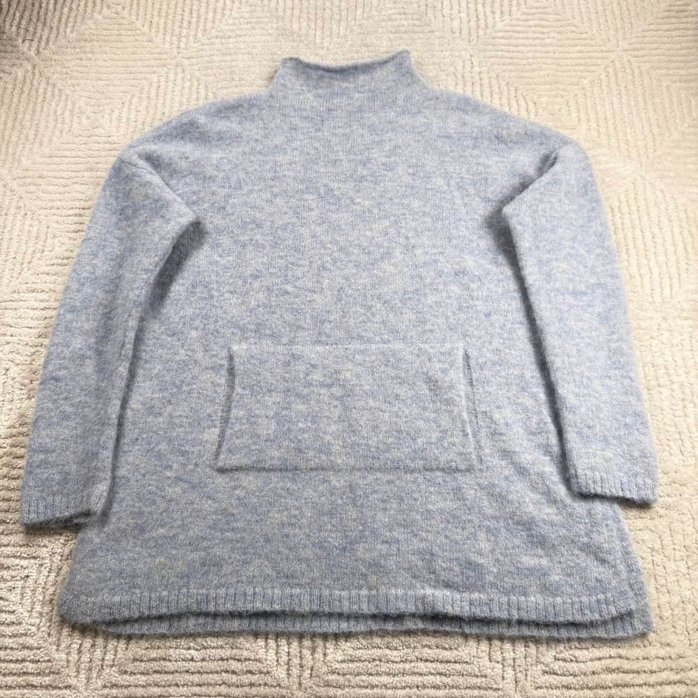 Peruvian Connection Alpaca Sweater Women's Small Blue Minimalist Soft Girl Cozy